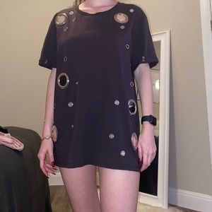 Kendall and Kylie metal hole t shirt